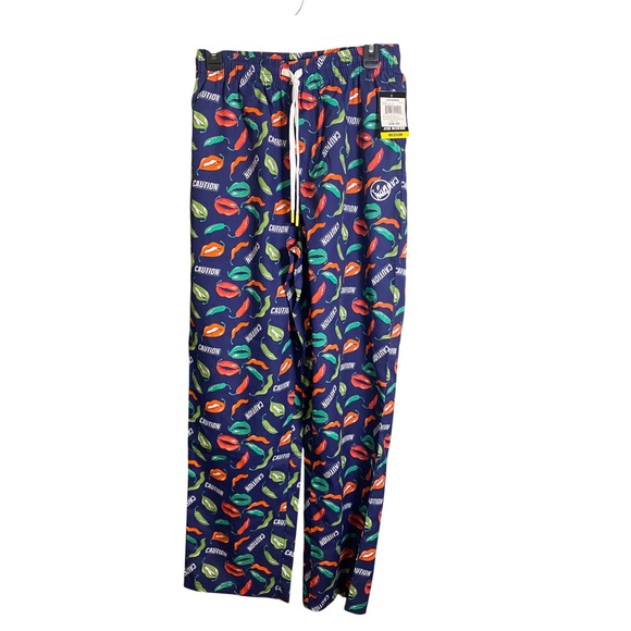 Joe Boxer Other - Joe Boxer Men's Woven Lounge Pants Chili Pepper Caution Print Medium NWT
